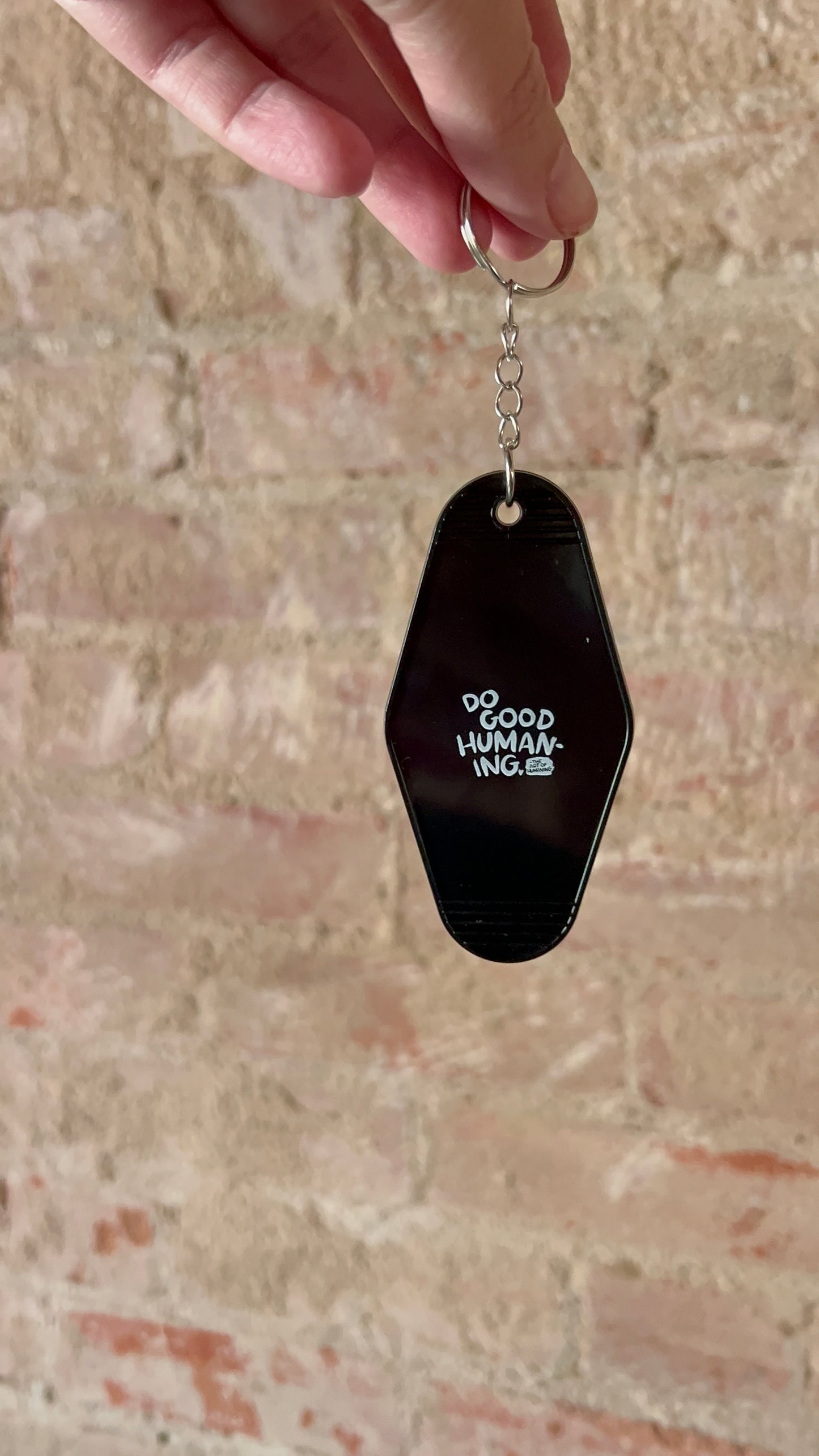 Do Good Humaning Vintage Motel Keychain
